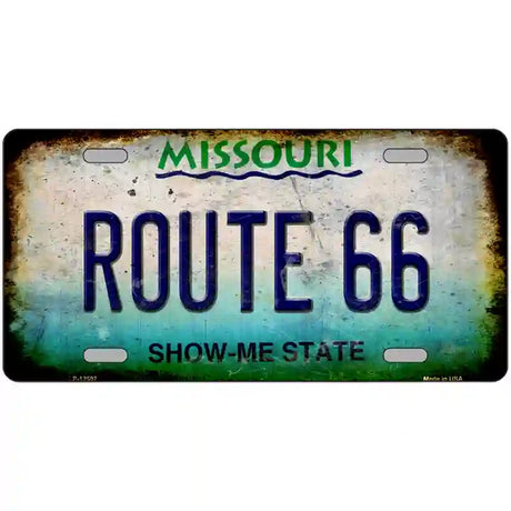 Route 66 Missouri Novelty Metal License Plate 24" x 12" (LLP)