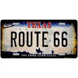 Route 66 Texas Novelty Metal License Plate 24" x 12" (LLP)