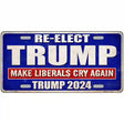 Re-Elect Trump 2024 Novelty Metal License Plate LP-12522 24" x 12" (LLP)