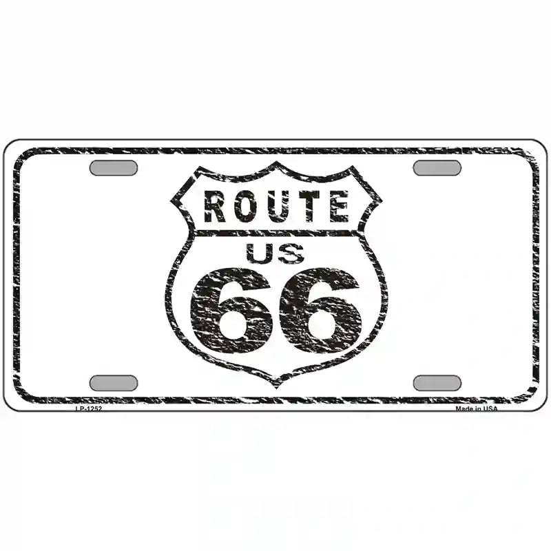 Route 66 Distressed Novelty Metal License Plate 24" x 12" (LLP)