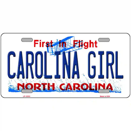 Carolina Girl North Carolina Novelty Metal License Plate 24" x 12" (LLP)