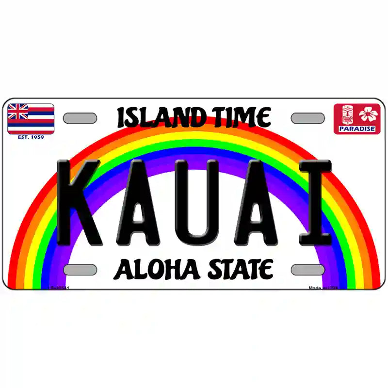 Kauai Hawaii Novelty Metal License Plate 24" x 12" (LLP)