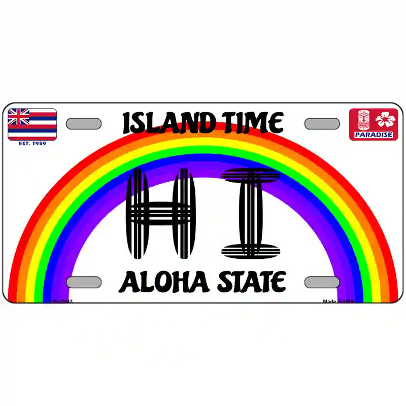 Hawaii Surfboard Novelty Metal License Plate 24" x 12" (LLP)