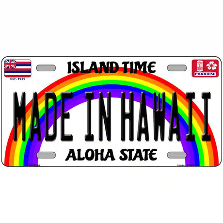 Made In Hawaii Novelty Metal License Plate 24" x 12" (LLP)