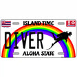 Diver Hawaii Novelty Metal License Plate 24" x 12" (LLP)