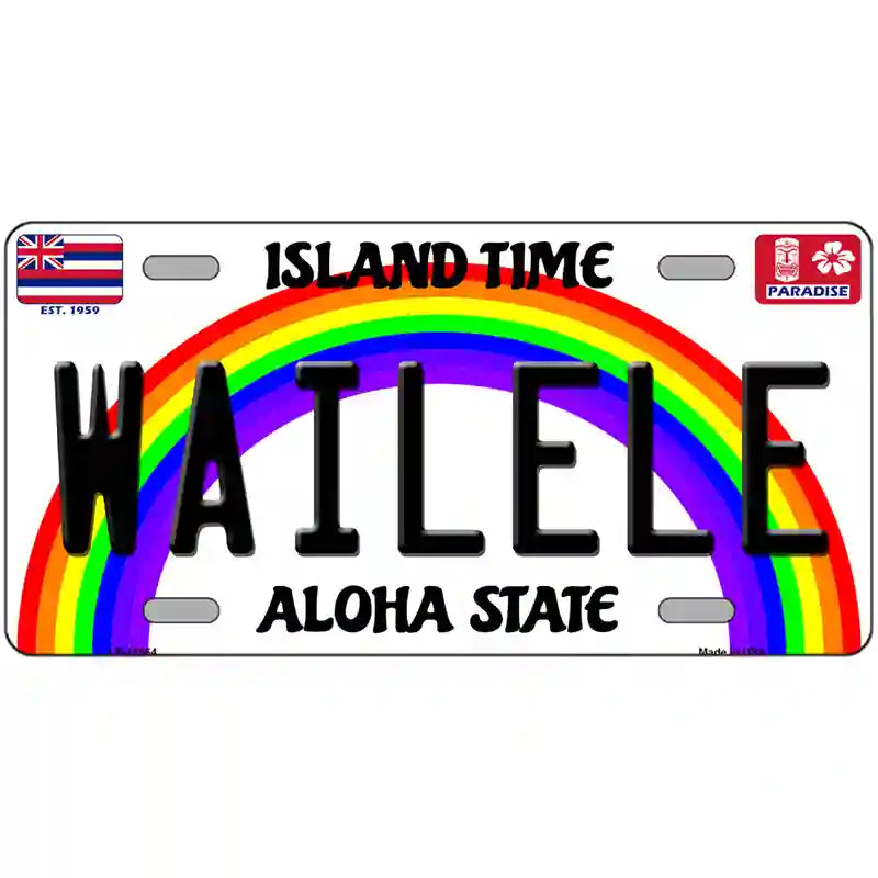 Wailele Hawaii Novelty Metal License Plate 24" x 12" (LLP)