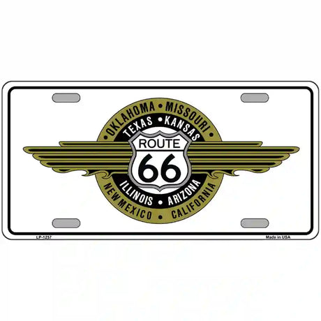 Route 66 Shield Emblem Novelty Metal License Plate 24" x 12" (LLP)