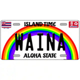 Waina Hawaii Novelty Metal License Plate 24" x 12" (LLP)