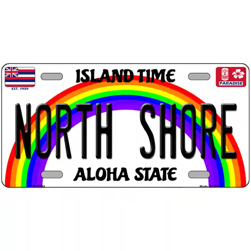 North Shore Hawaii Novelty Metal License Plate 24" x 12" (LLP)