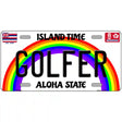 Golfer Hawaii Novelty Metal License Plate 24" x 12" (LLP)