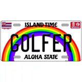 Golfer Hawaii Novelty Metal License Plate 24" x 12" (LLP)