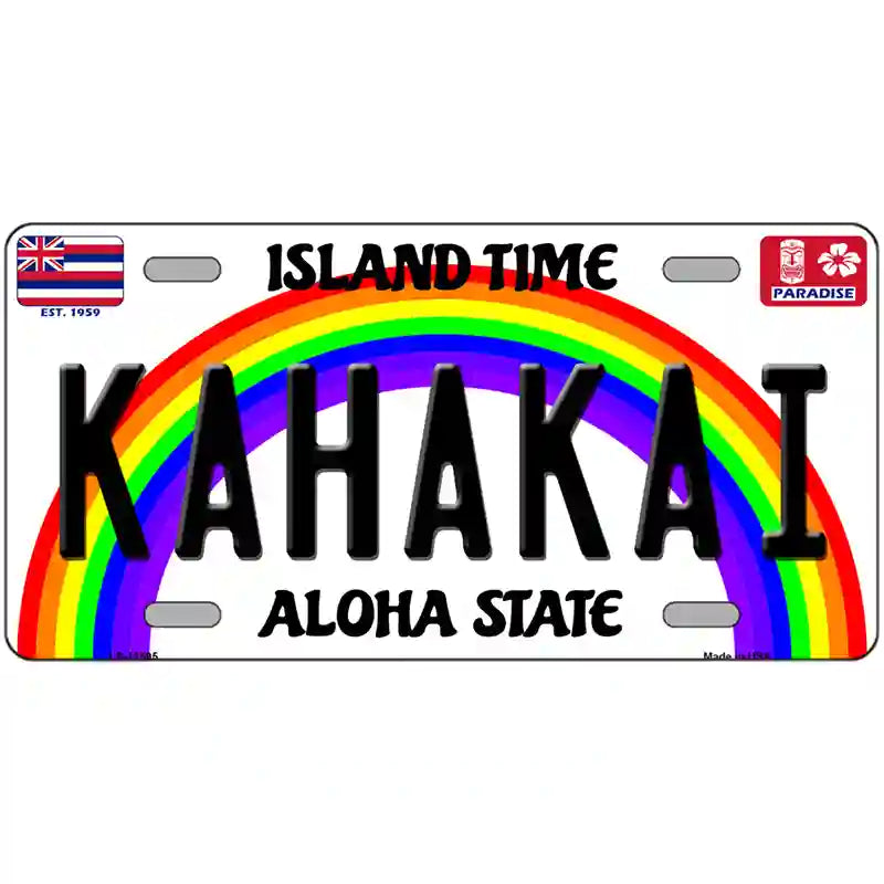 Kahakai Hawaii Novelty Metal License Plate 24" x 12" (LLP)