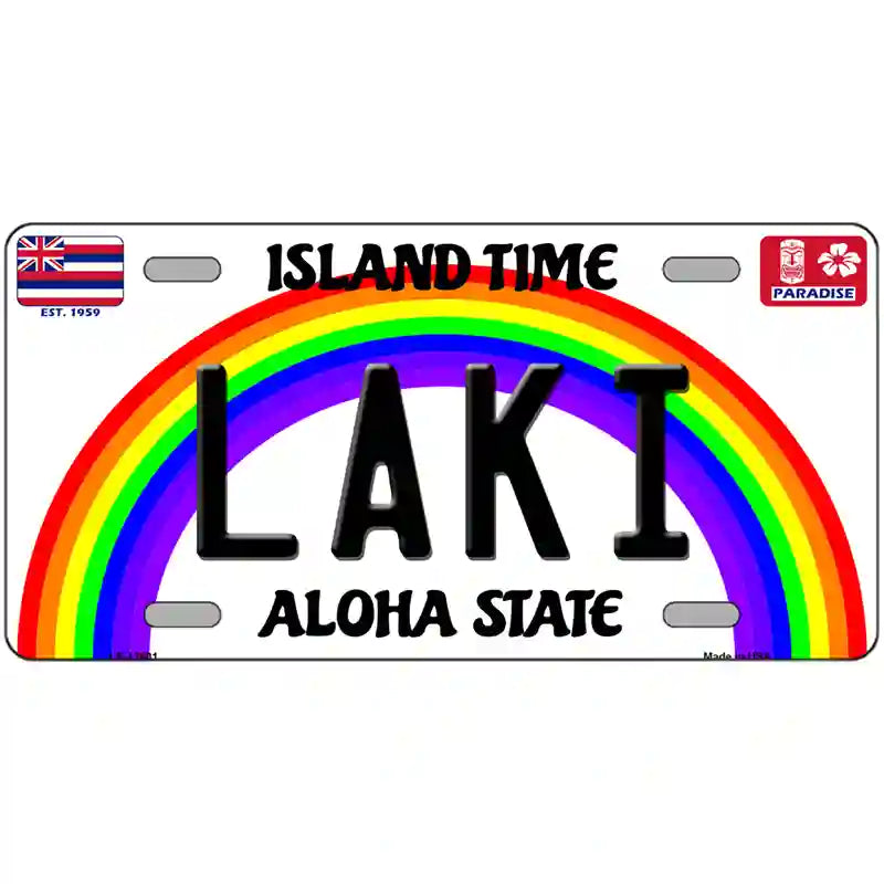 Laki Hawaii Novelty Metal License Plate 24" x 12" (LLP)