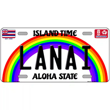 Lanai Hawaii Novelty Metal License Plate 24" x 12" (LLP)