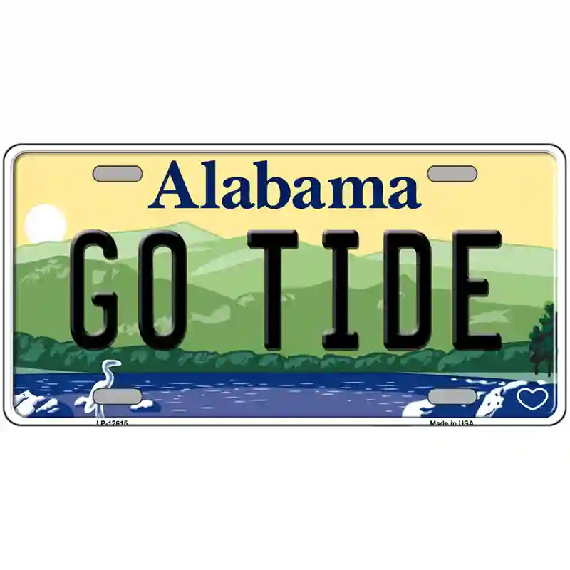 Go Tide Novelty Metal License Plate 24" x 12" (LLP)