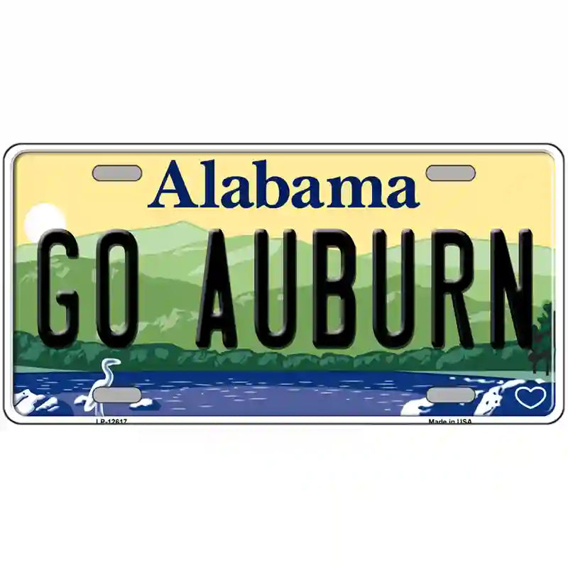 Go Auburn Novelty Metal License Plate 24" x 12" (LLP)