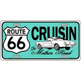 Route 66 Retro Cruisin Novelty Metal License Plate 24" x 12" (LLP)