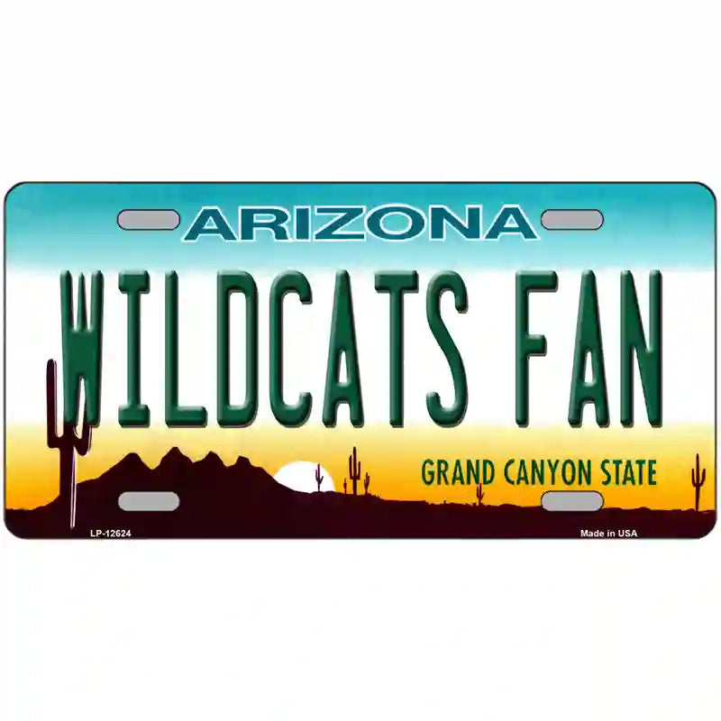 Wildcats Fan Novelty Metal License Plate 24" x 12" (LLP)