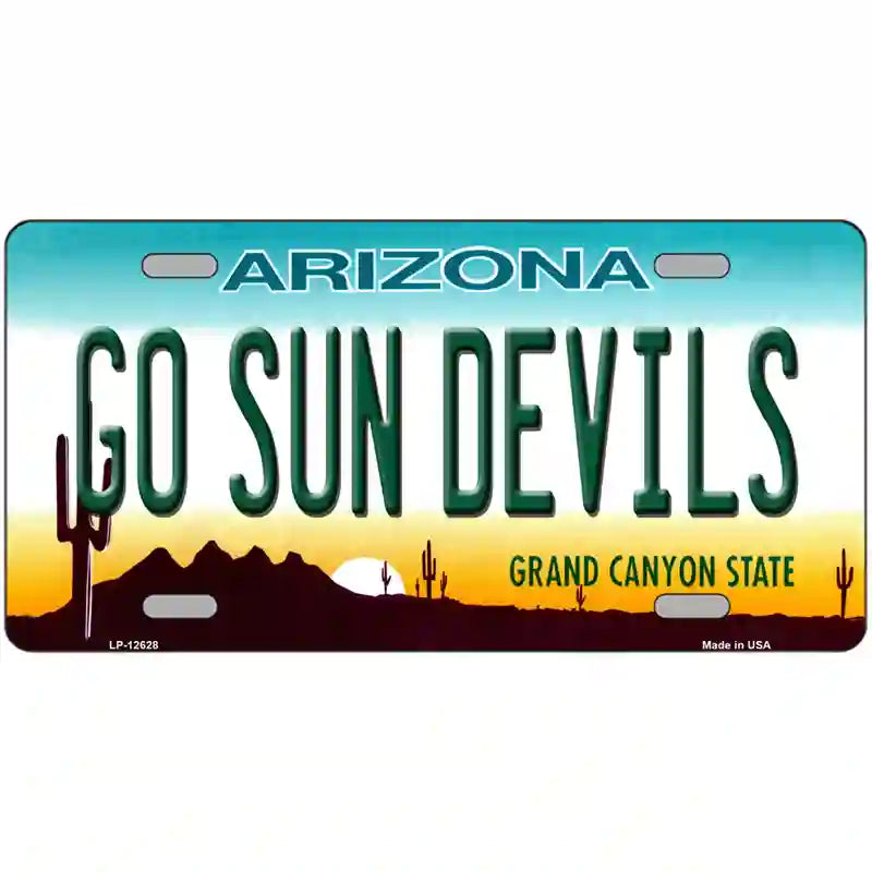 Go Sun Devils Novelty Metal License Plate 24" x 12" (LLP)