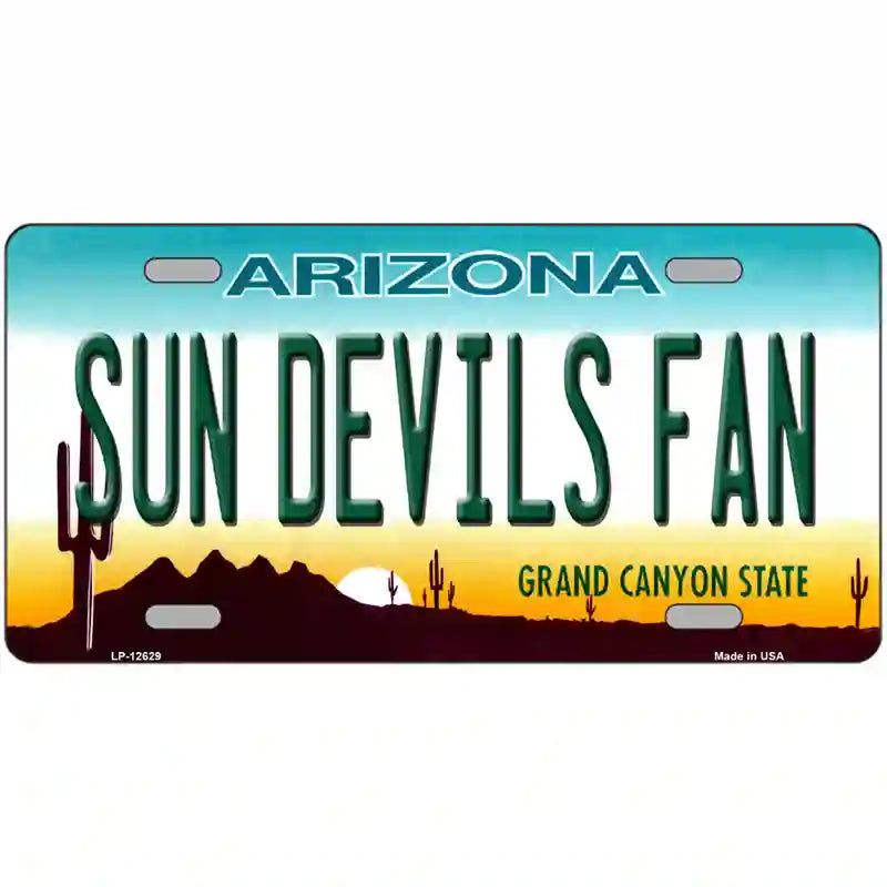 Sun Devils Fan Novelty Metal License Plate 24" x 12" (LLP)