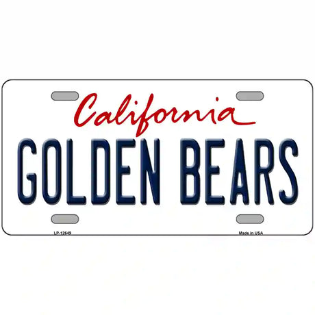 Golden Bears Novelty Metal License Plate 24" x 12" (LLP)