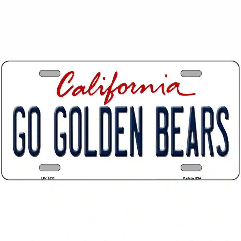 Go Golden Bears Novelty Metal License Plate 24" x 12" (LLP)