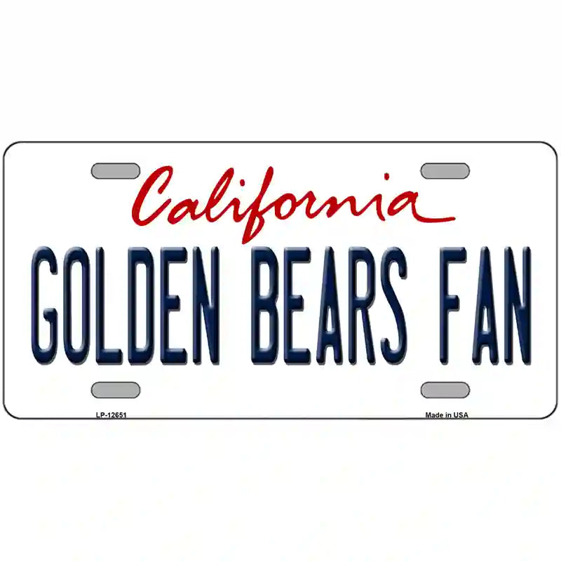 Golden Bears Fan Novelty Metal License Plate 24" x 12" (LLP)