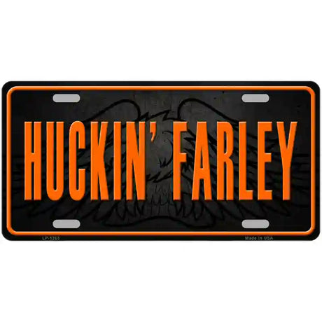 Huckin Farley Novelty Metal License Plate 24" x 12" (LLP)