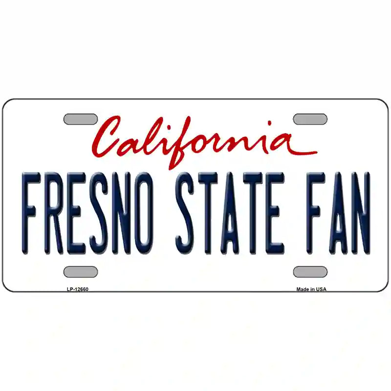 Fresno State Fan Novelty Metal License Plate 24" x 12" (LLP)