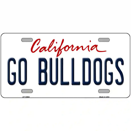 Go Bulldogs Novelty Metal License Plate 24" x 12" (LLP)