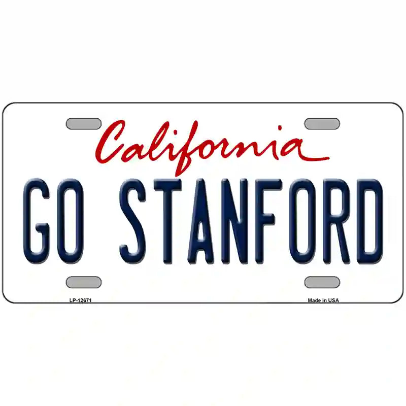 Go Stanford Novelty Metal License Plate 24" x 12" (LLP)