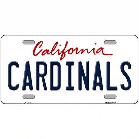 Cardinals Novelty Metal License Plate 24" x 12" (LLP)