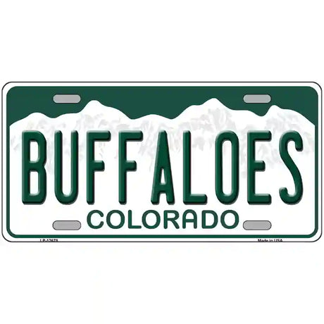 Buffaloes Novelty Metal License Plate 24" x 12" (LLP)