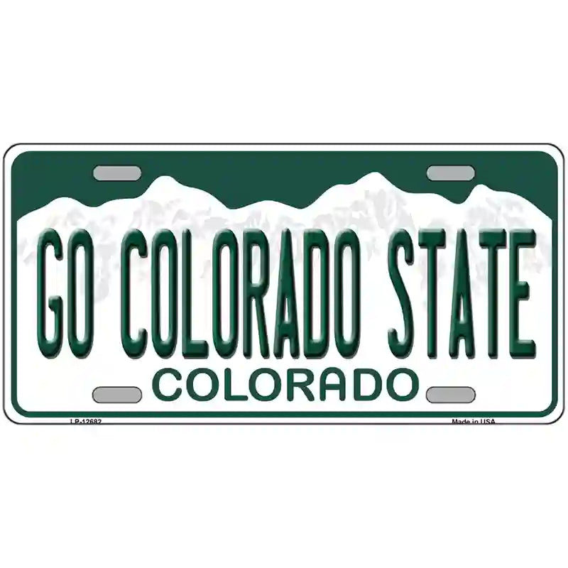 Go Colorado State Novelty Metal License Plate 24" x 12" (LLP)