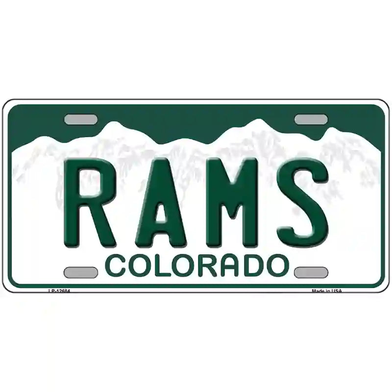 Rams Novelty Metal License Plate 24" x 12" (LLP)