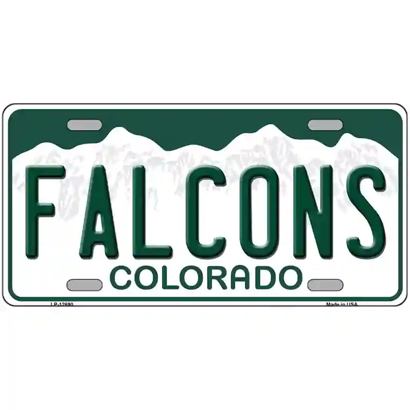 Falcons Novelty Metal License Plate 24" x 12" (LLP)