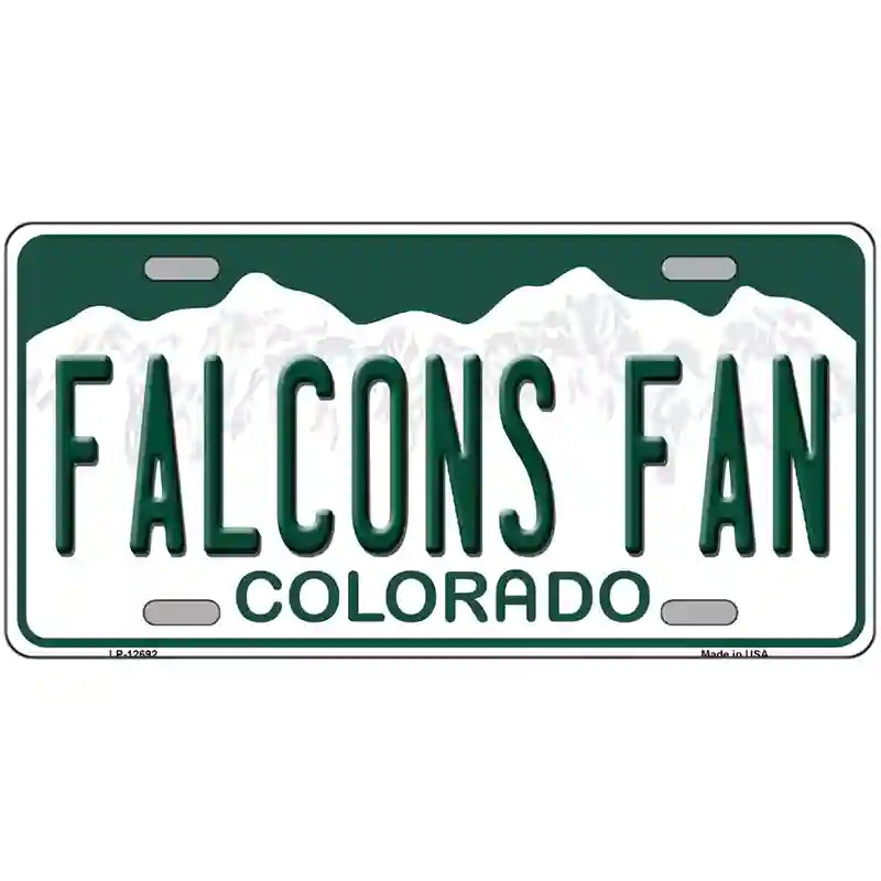 Falcons Fan Novelty Metal License Plate 24" x 12" (LLP)