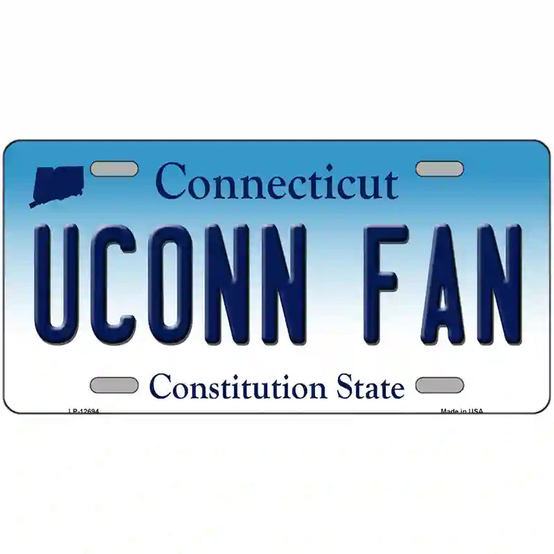 UConn Fan Novelty Metal License Plate 24" x 12" (LLP)