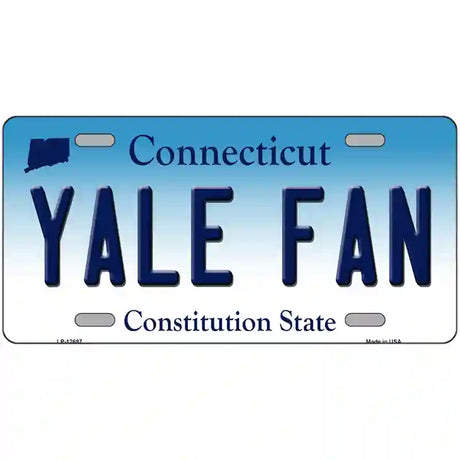 Yale Fan Novelty Metal License Plate 24" x 12" (LLP)