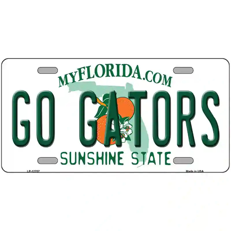 Go Gators Novelty Metal License Plate 24" x 12" (LLP)