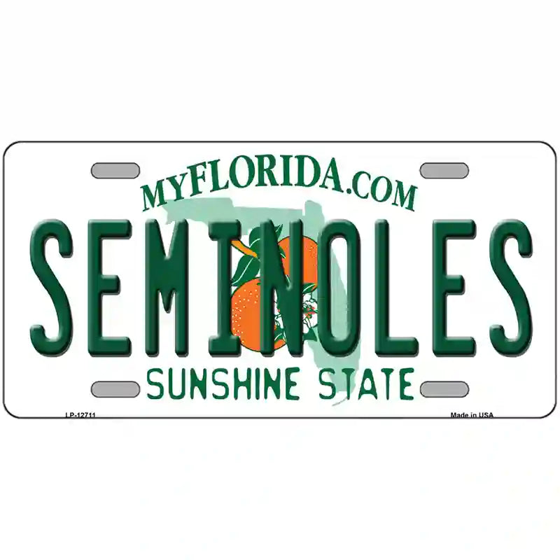 Seminoles Novelty Metal License Plate 24" x 12" (LLP)