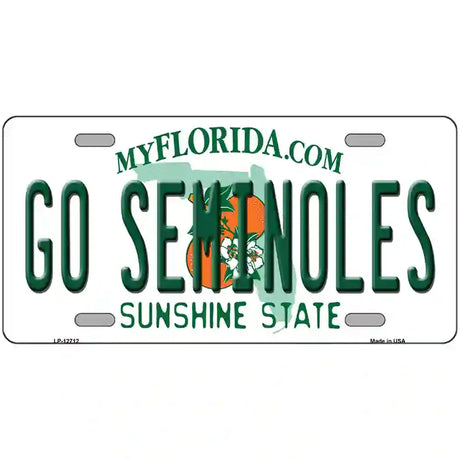 Go Seminoles Novelty Metal License Plate 24" x 12" (LLP)