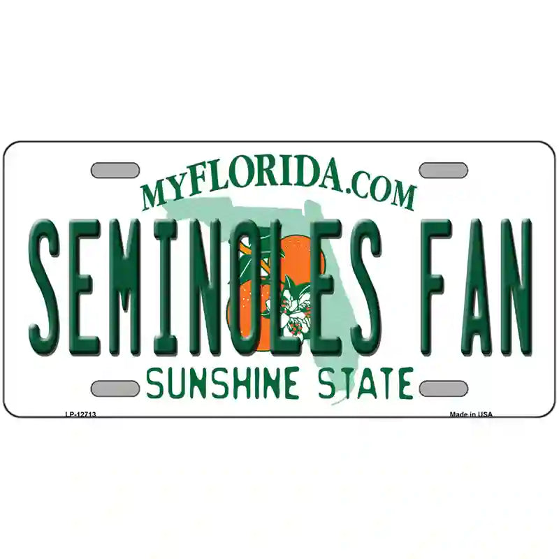 Seminoles Fan Novelty Metal License Plate 24" x 12" (LLP)