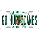 Go Hurricanes Novelty Metal License Plate 24" x 12" (LLP)