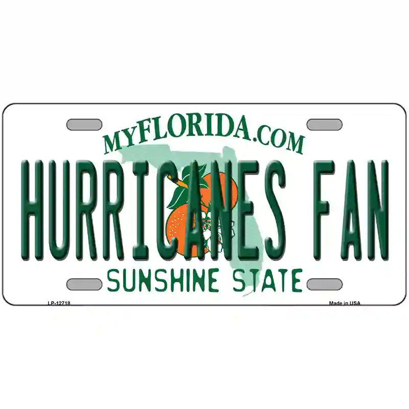 Hurricanes Fan Novelty Metal License Plate 24" x 12" (LLP)