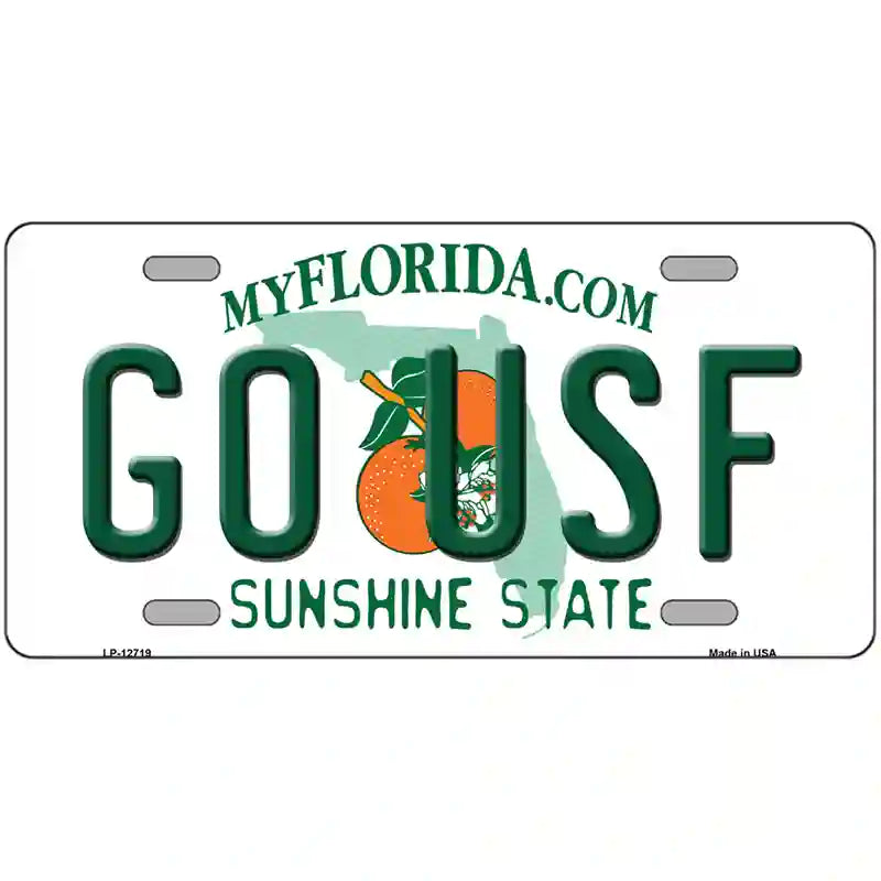 Go USF Novelty Metal License Plate 24" x 12" (LLP)