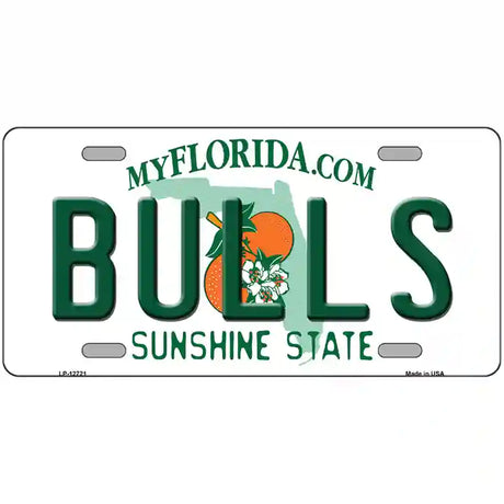 Bulls Novelty Metal License Plate 24" x 12" (LLP)