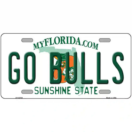 Go Bulls Novelty Metal License Plate 24" x 12" (LLP)