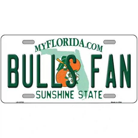 Bulls Fan Novelty Metal License Plate 24" x 12" (LLP)