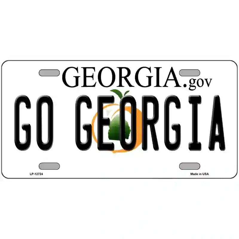 Go Georgia Novelty Metal License Plate 24" x 12" (LLP)